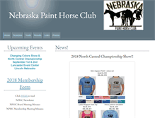 Tablet Screenshot of nebraskapainthorseclub.org